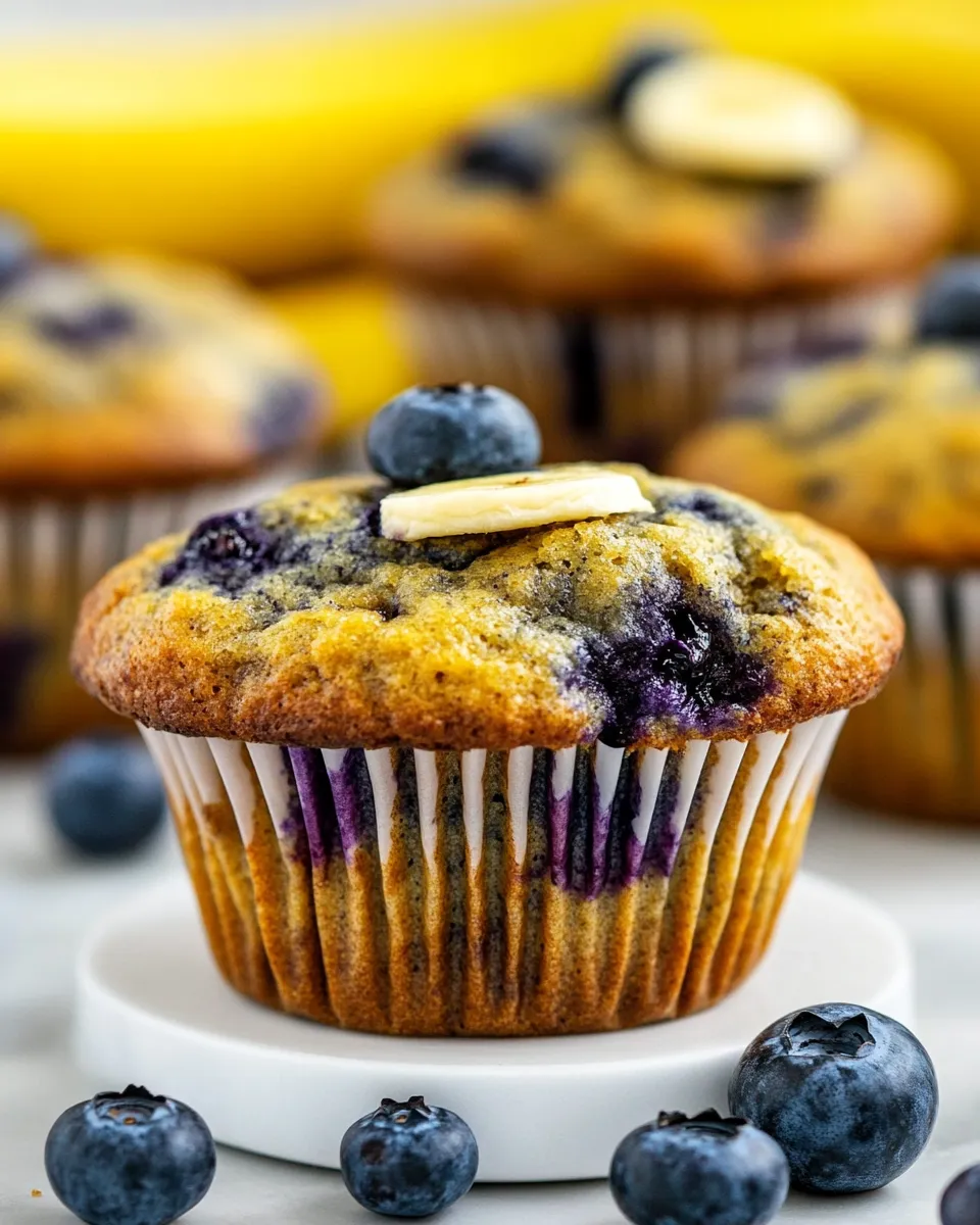 Easy Banana Blueberry Muffins recipe photo