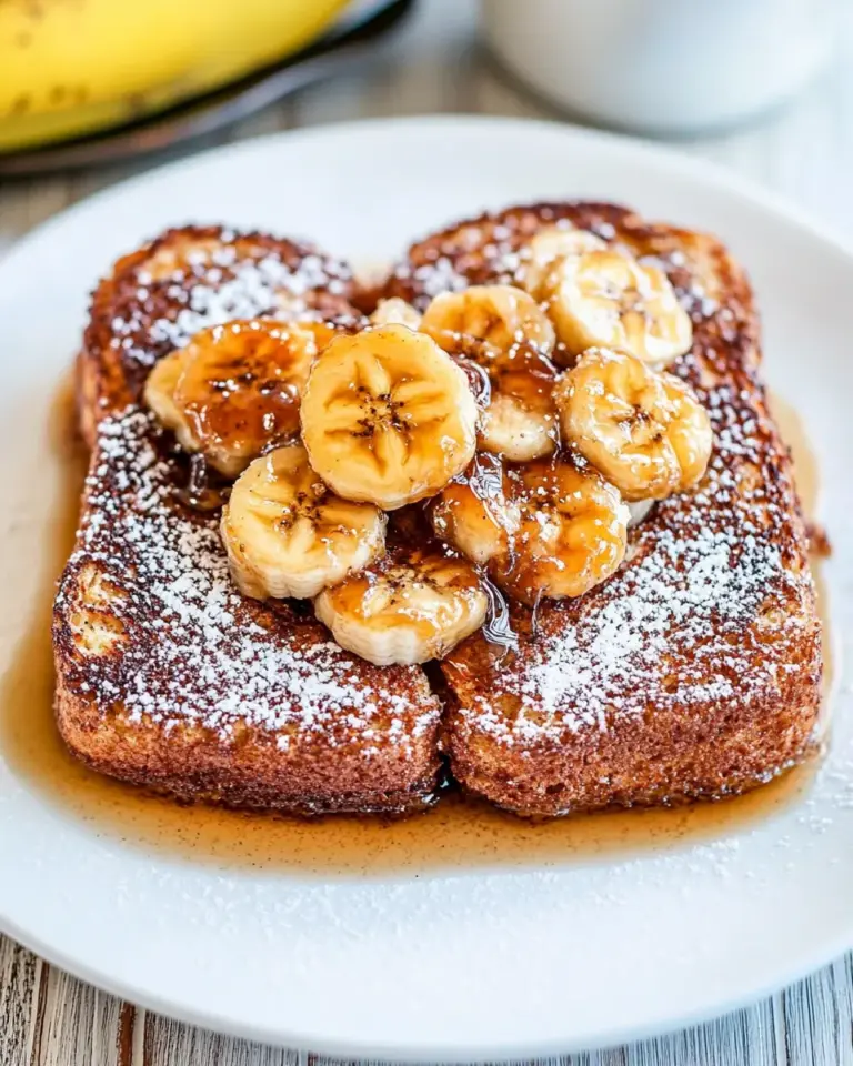 Homemade Banana Bread French Toast with Caramelized Bananas photo