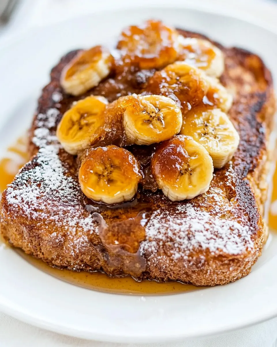 Delicious Banana Bread French Toast with Caramelized Bananas image