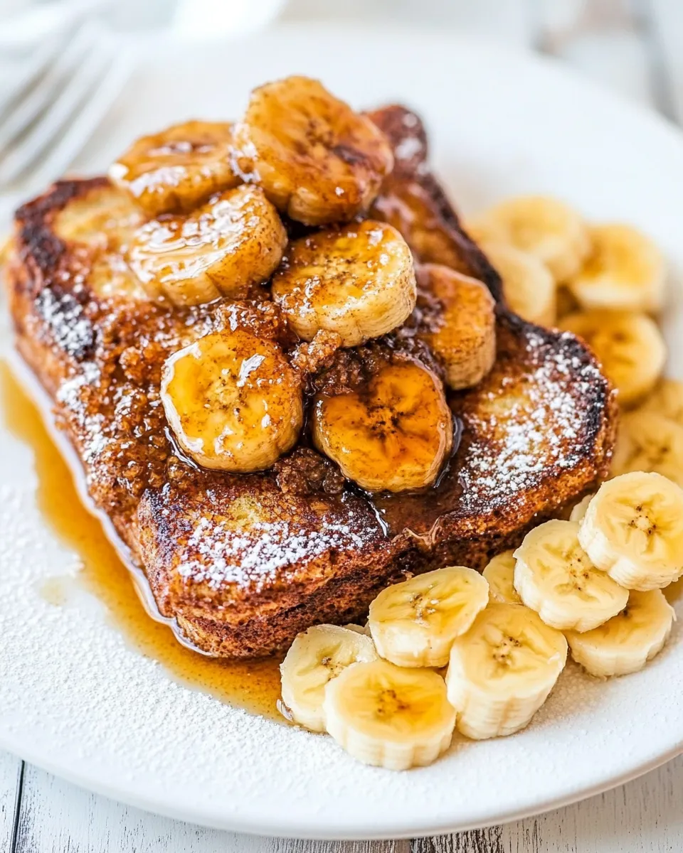 Easy Banana Bread French Toast with Caramelized Bananas recipe photo