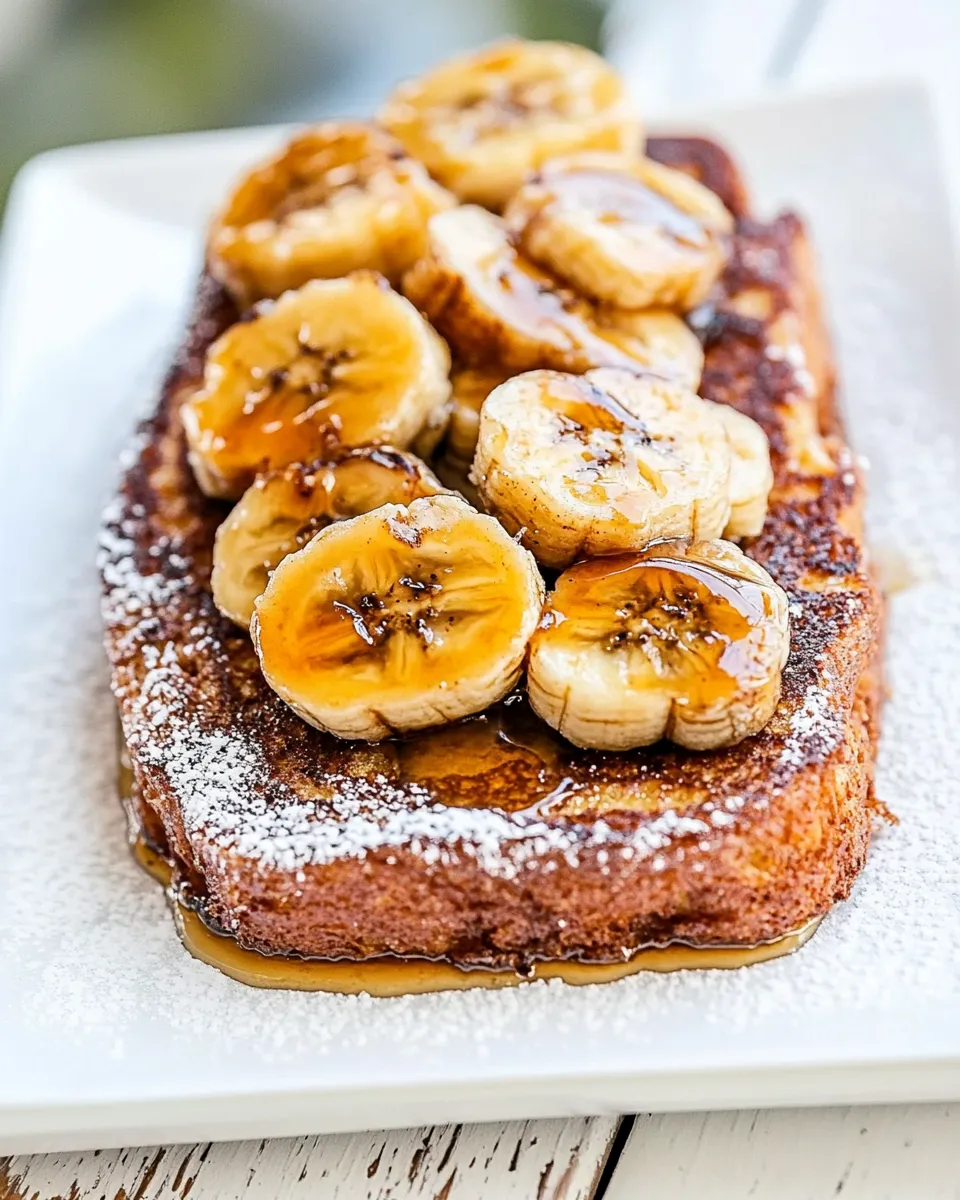 Classic Banana Bread French Toast with Caramelized Bananas dish photo