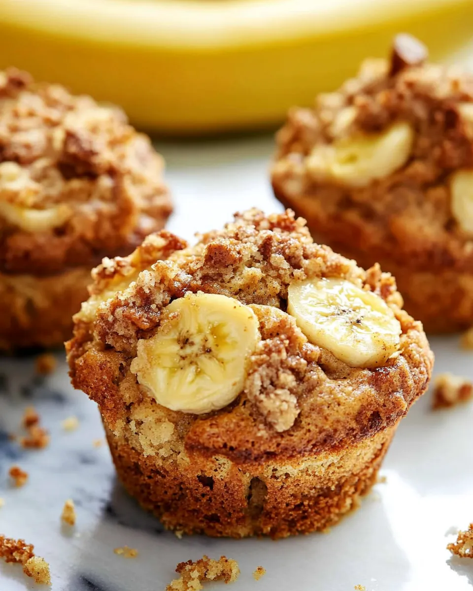 Delicious Banana Bread Streusel Muffins shot