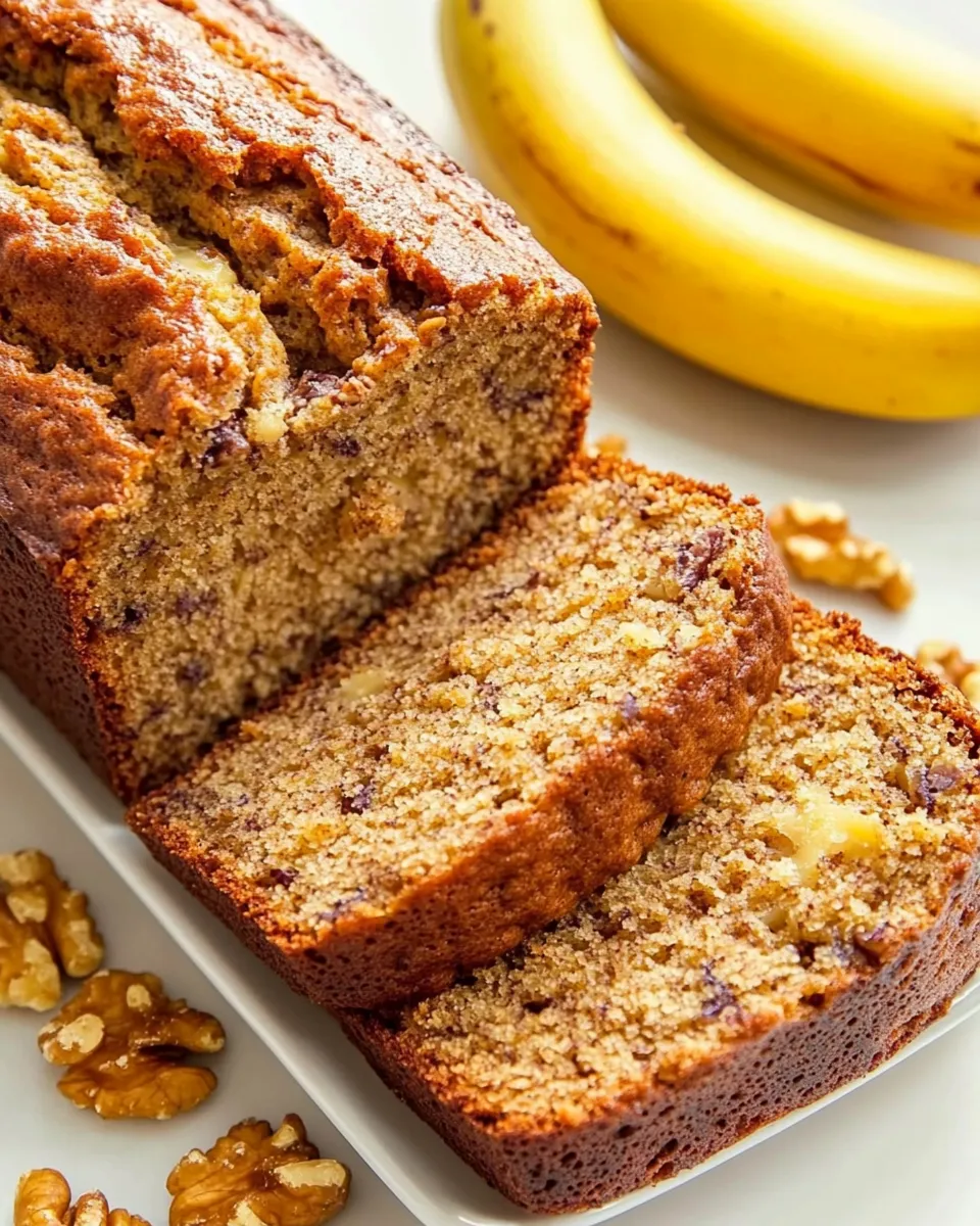 Easy Banana Bread with Walnut Recipe shot