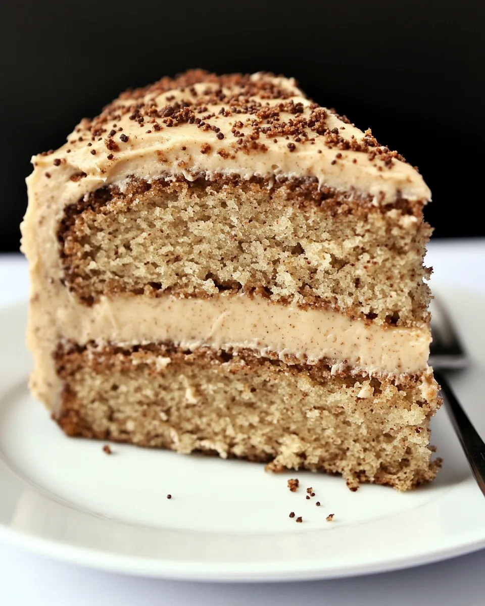 Homemade Banana Cake with Peanut Butter Frosting photo