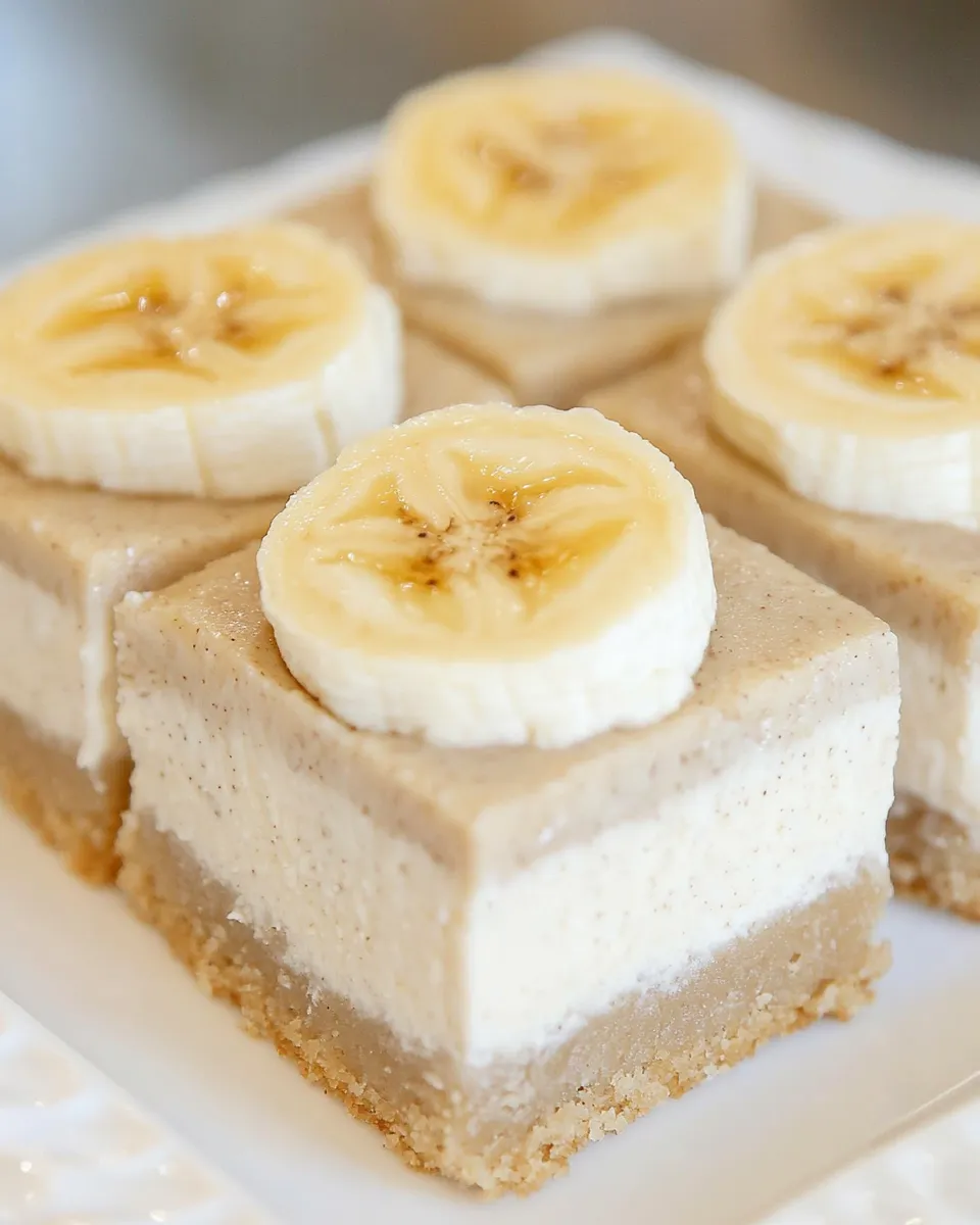 Homemade Banana Cheesecake Bars recipe photo
