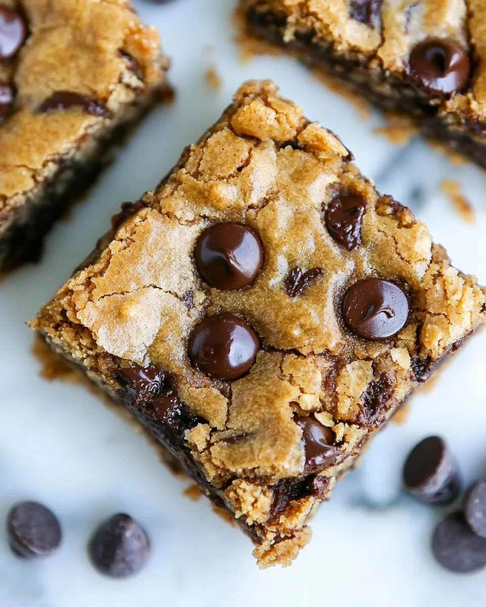 Delicious Banana Chocolate Chip Cookie Bars shot