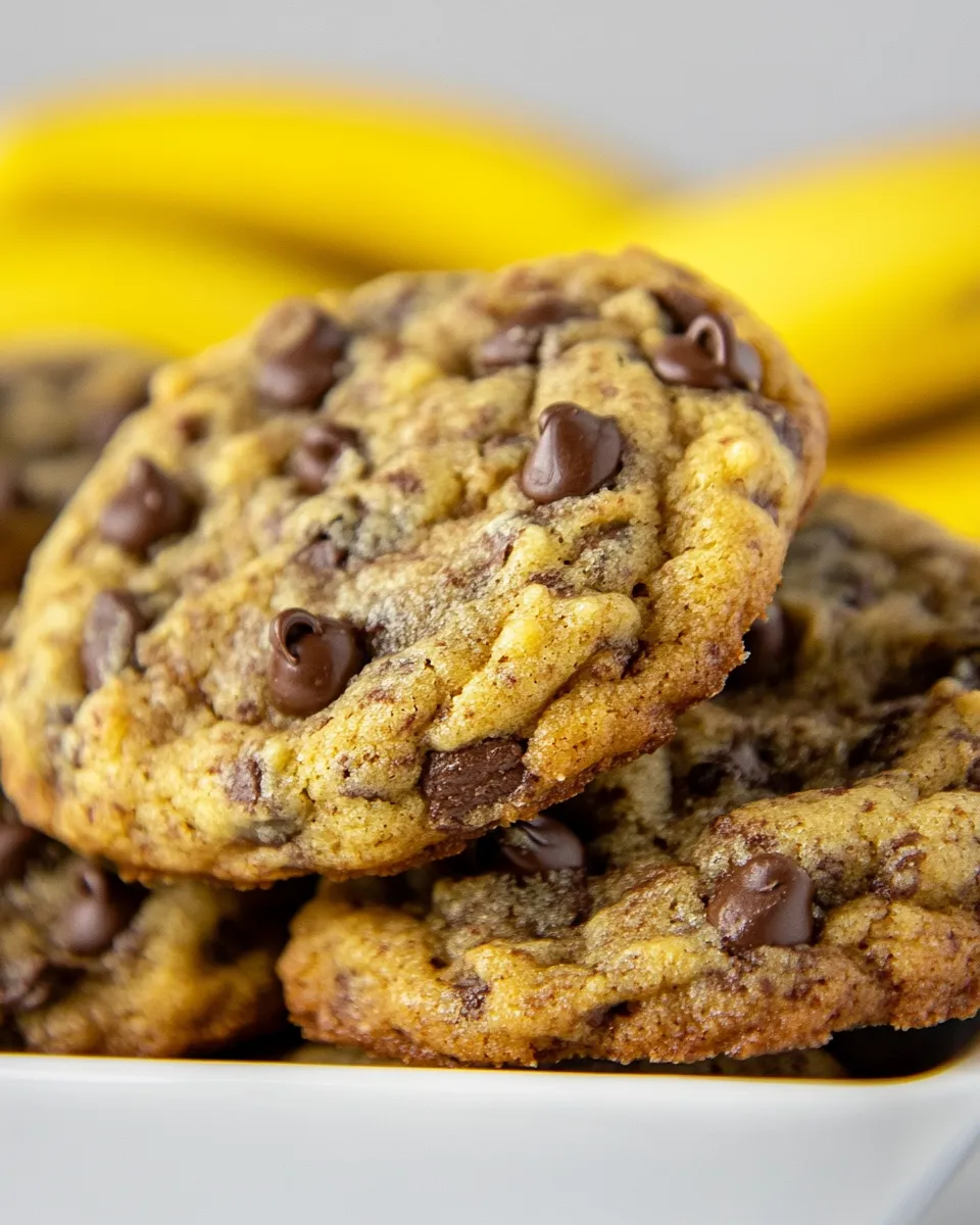 Delicious Banana Chocolate Chip Cookies shot