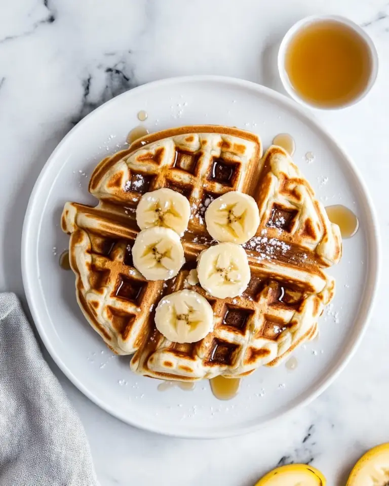 Homemade Banana Sour Cream Waffles recipe photo