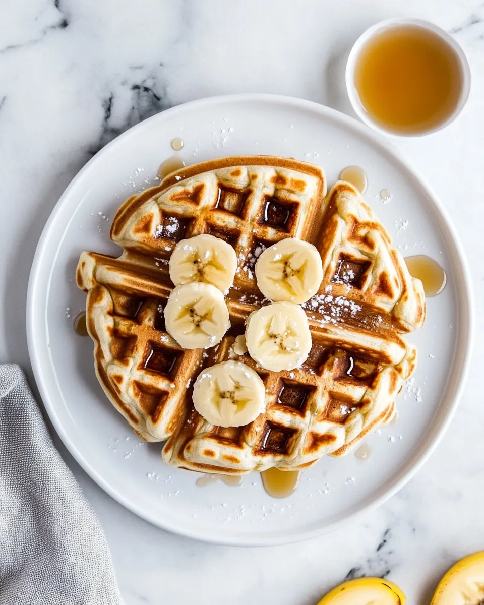 Homemade Banana Sour Cream Waffles recipe photo