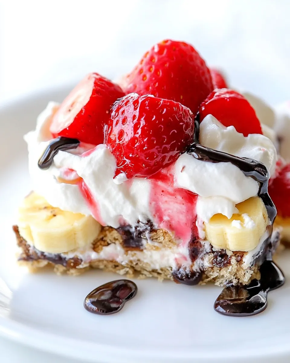 Delicious Banana Split Dessert shot