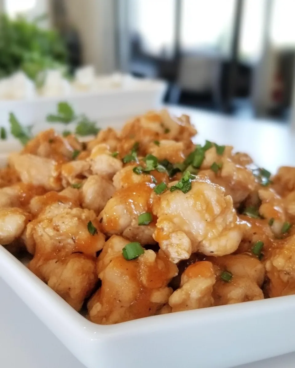 Delicious Bang Bang Chicken Bites shot