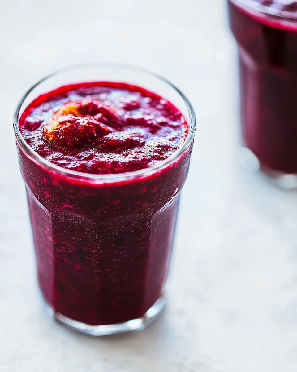 Homemade Beet and Berry Smoothie photo