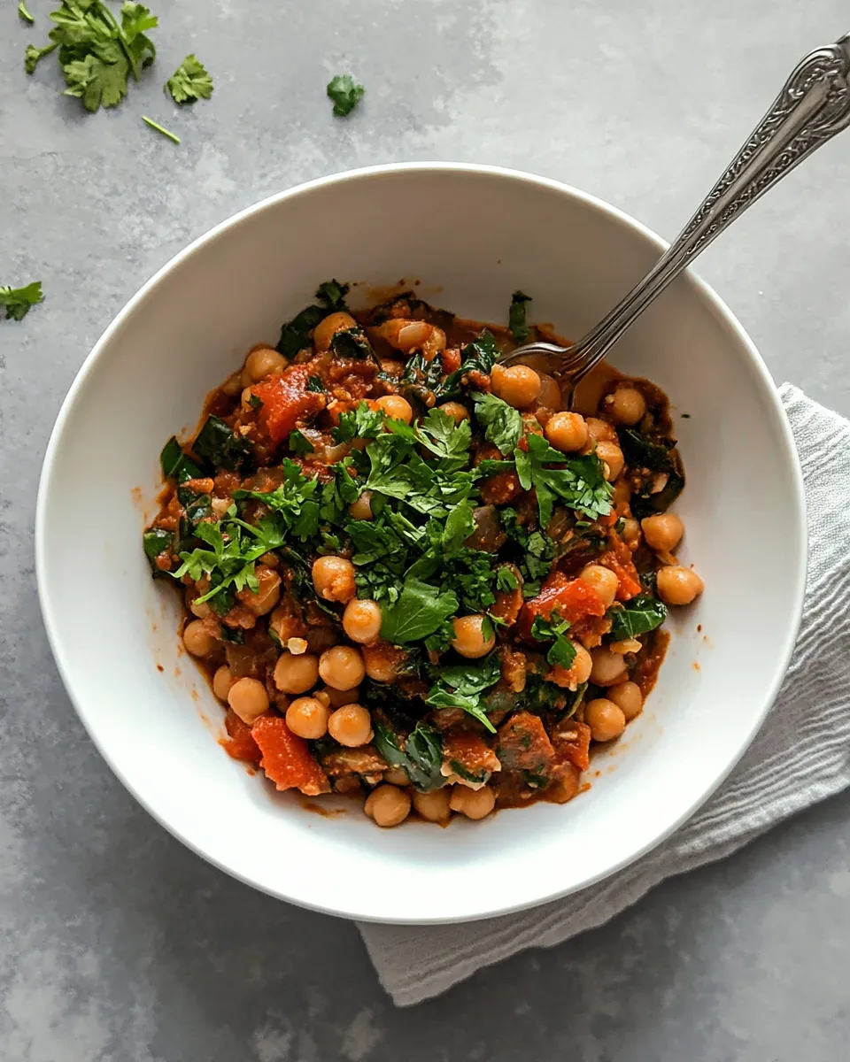 Easy Berbere Chickpeas and Chard recipe photo
