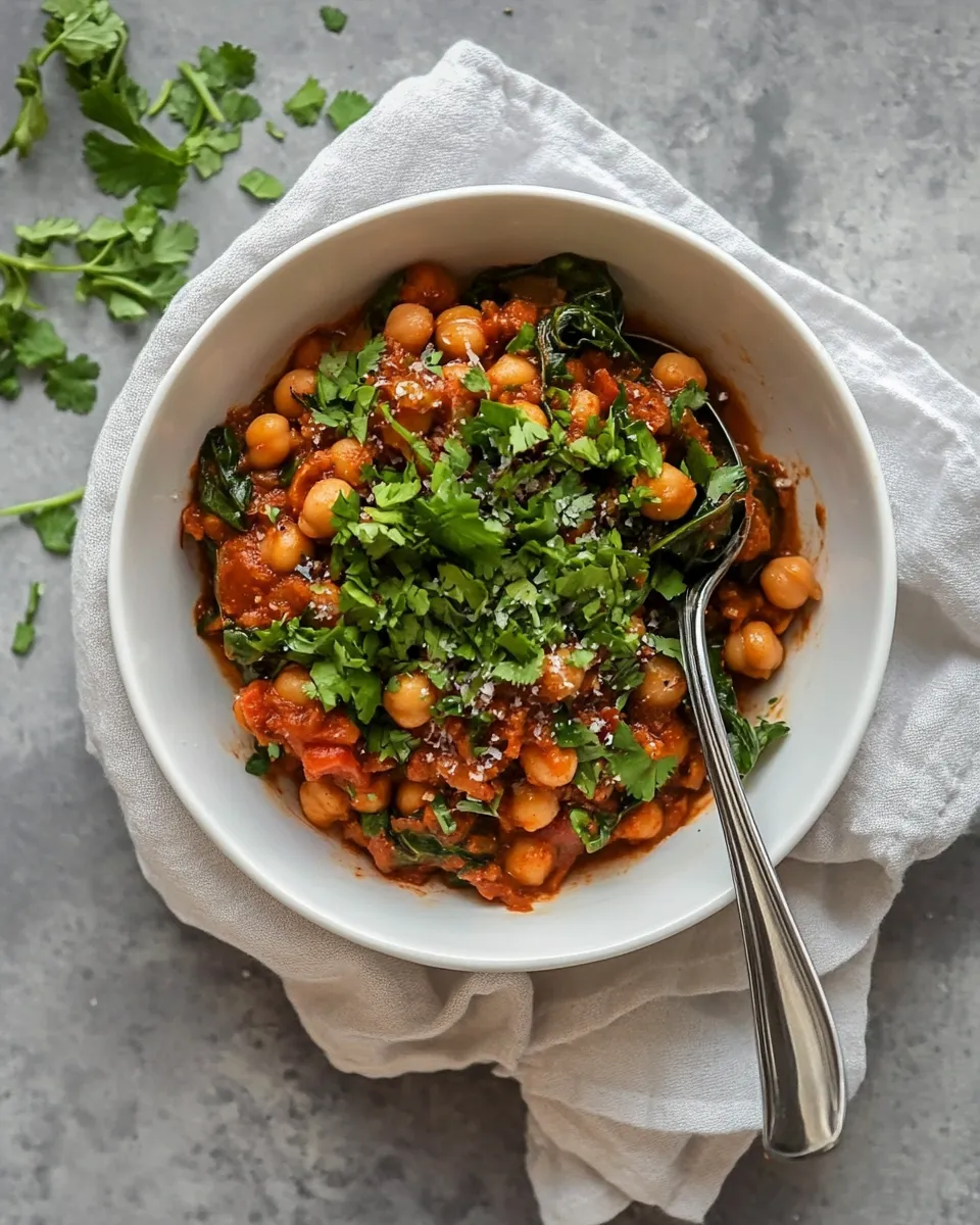 Delicious Berbere Chickpeas and Chard shot