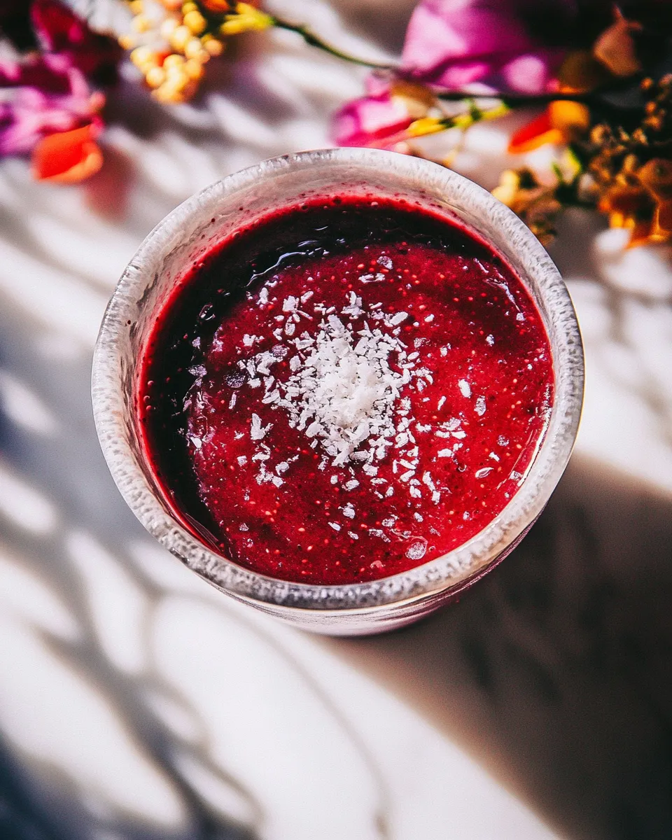 Healthy Berry Beet Velvet Smoothie shot