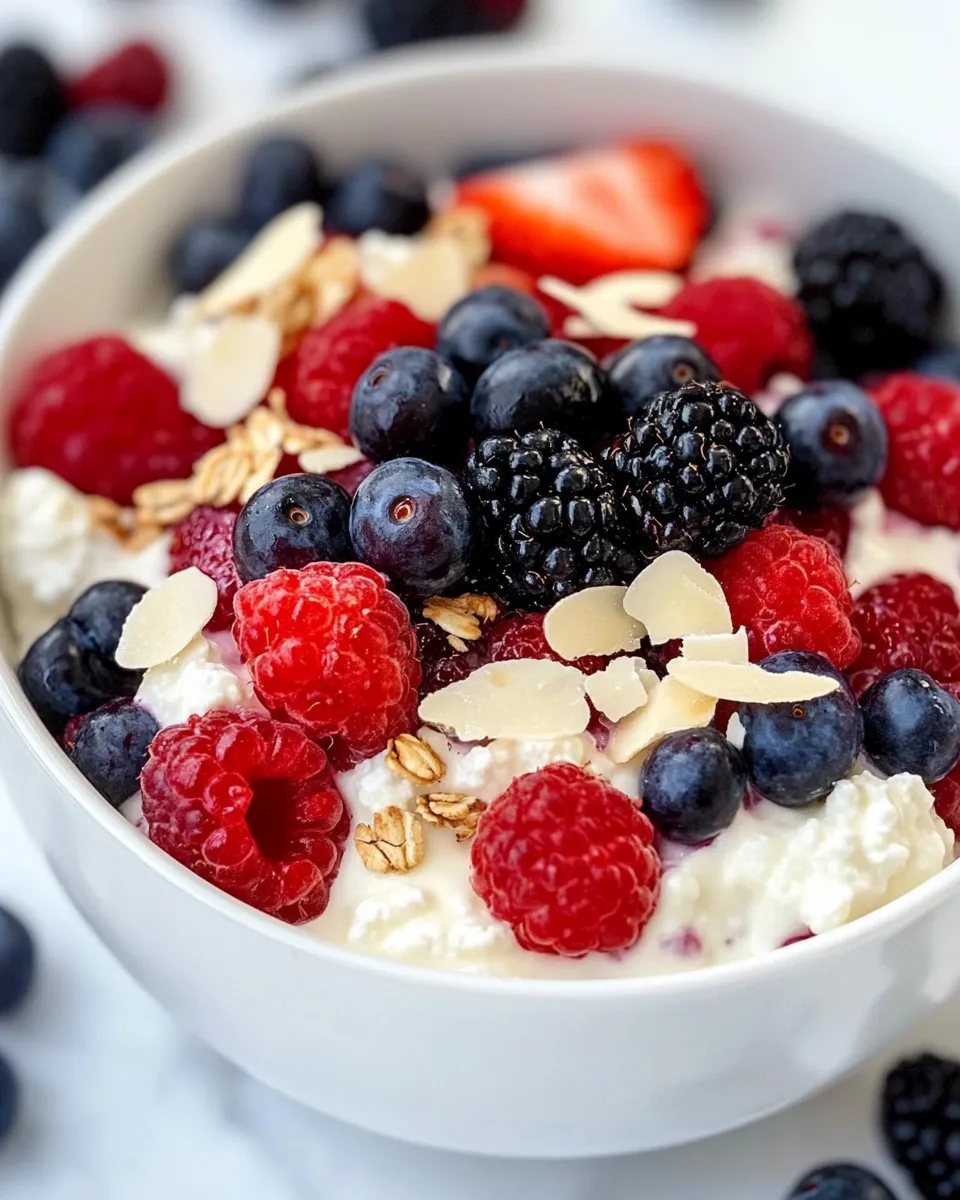 Easy Berry Cottage Cheese Breakfast Bowl photo