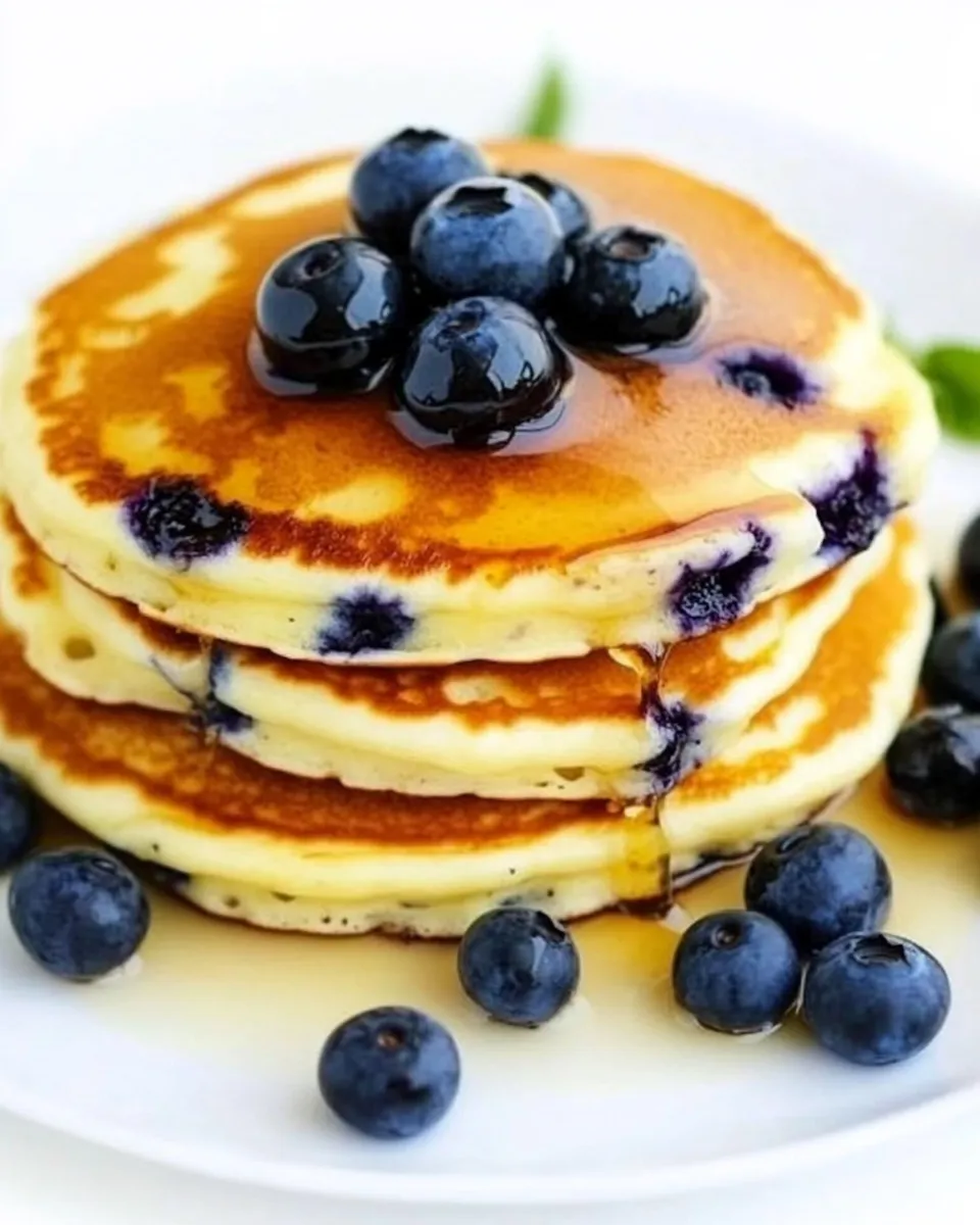 Delicious Best Blueberry Pancakes shot