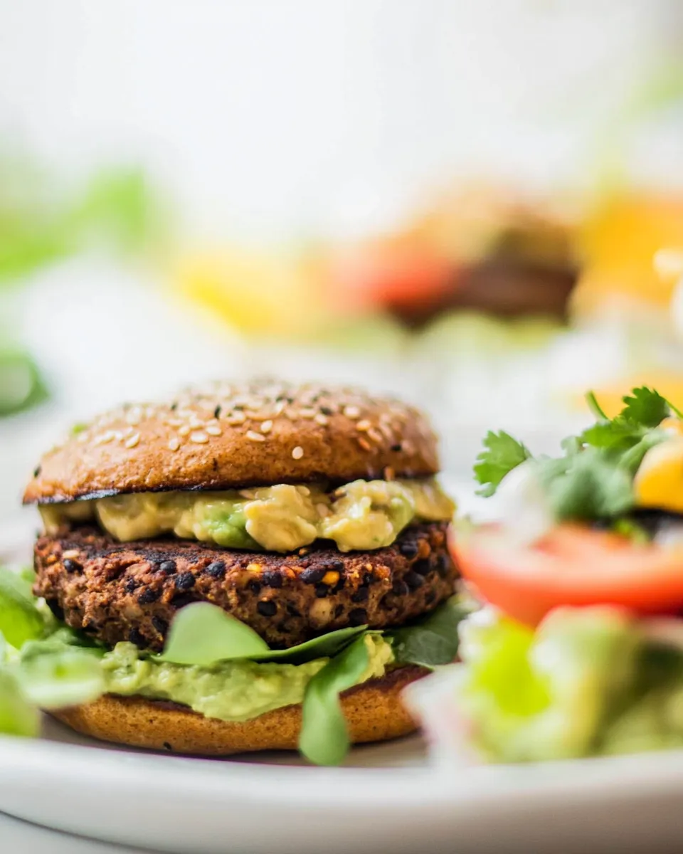 Easy Black Bean Power Burger With Avocado Crema recipe photo