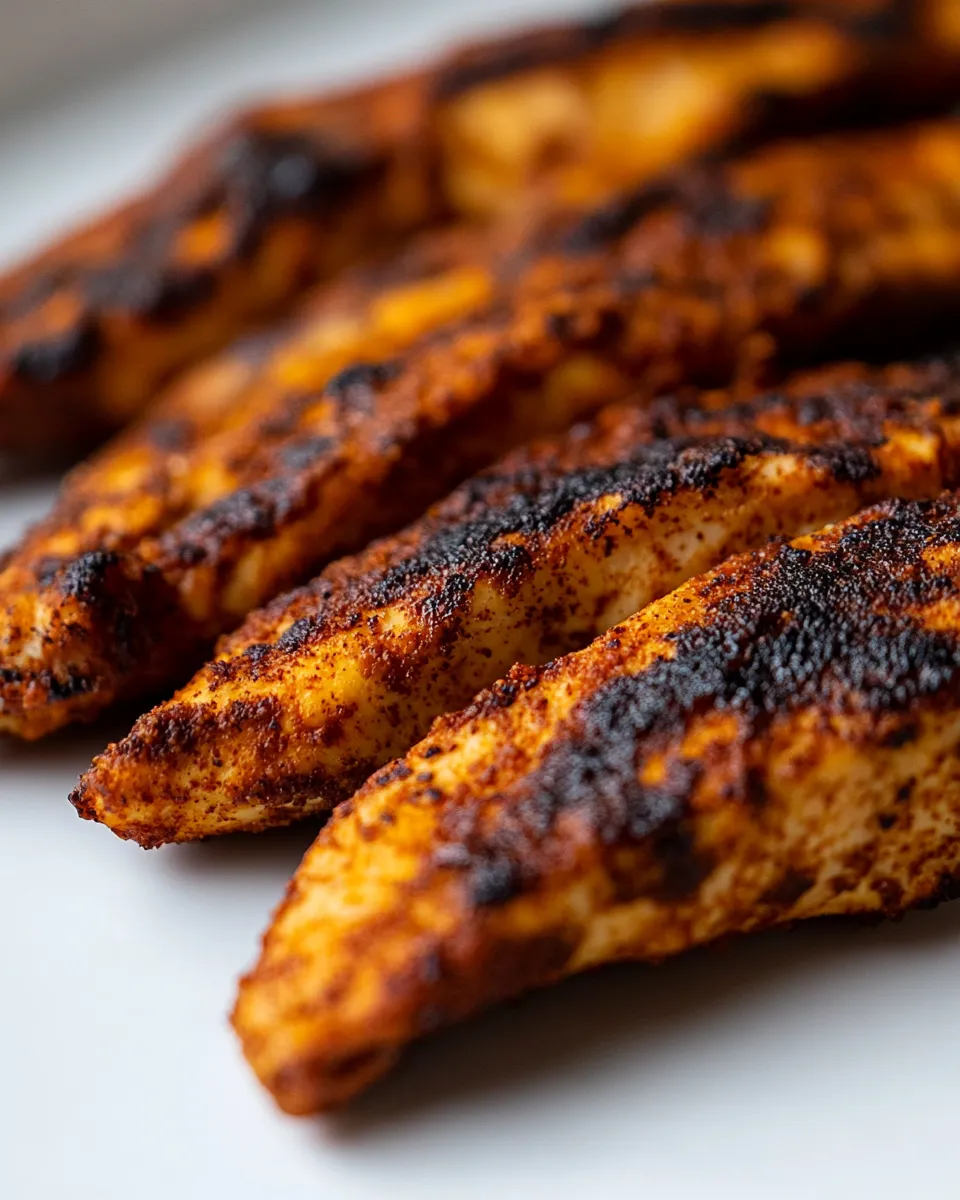 Delicious Blackened Chicken Tenders shot