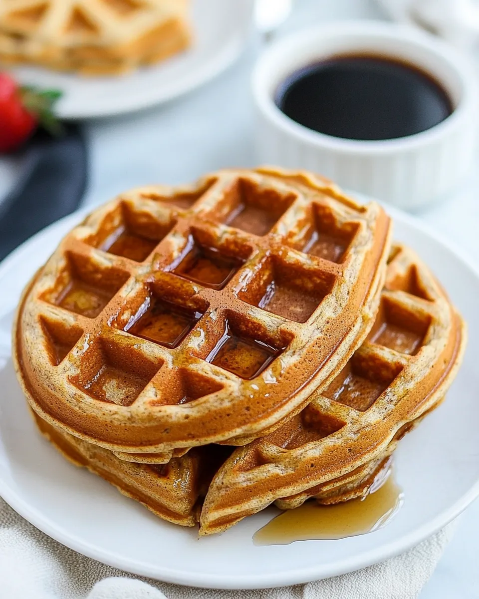 Healthy Blender Whole Wheat Waffles food shot