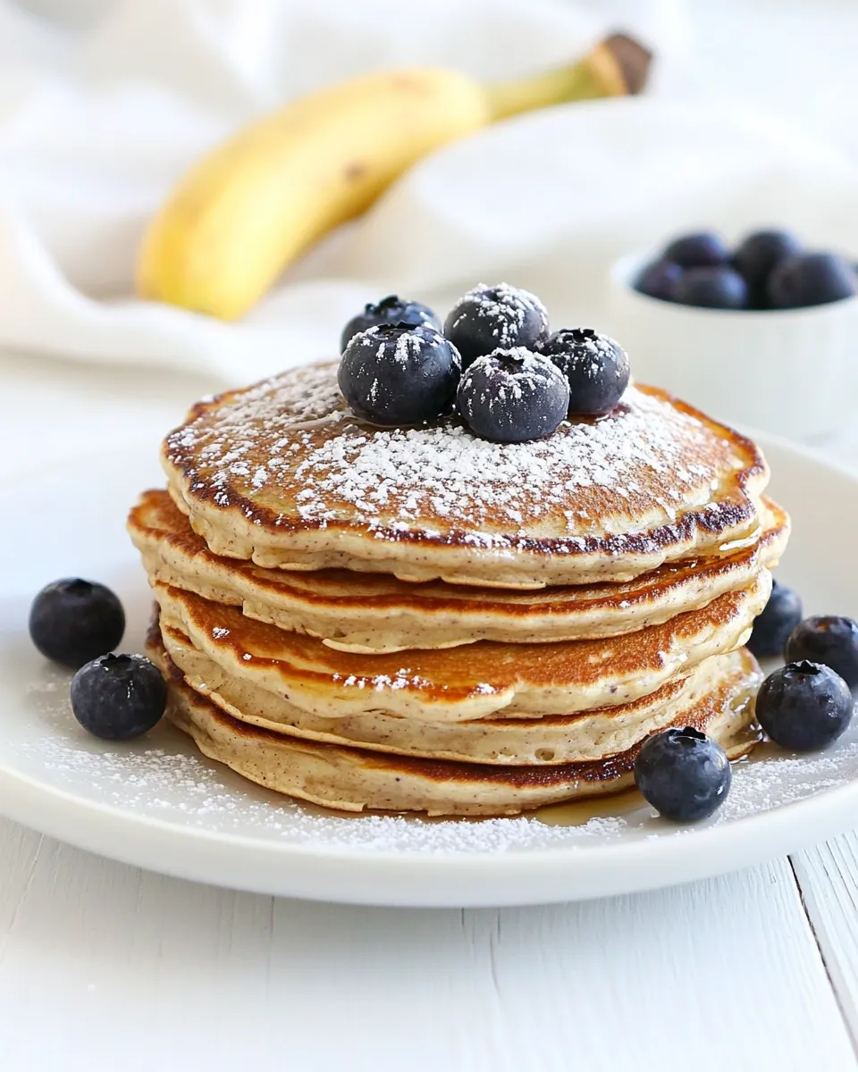 Delicious Blueberry Banana Almond Flour Pancakes image