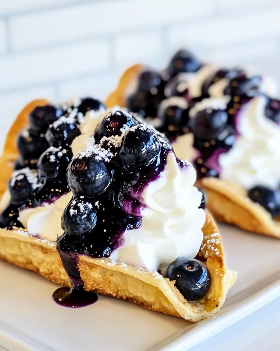 Easy Blueberry Cheesecake Tacos recipe photo