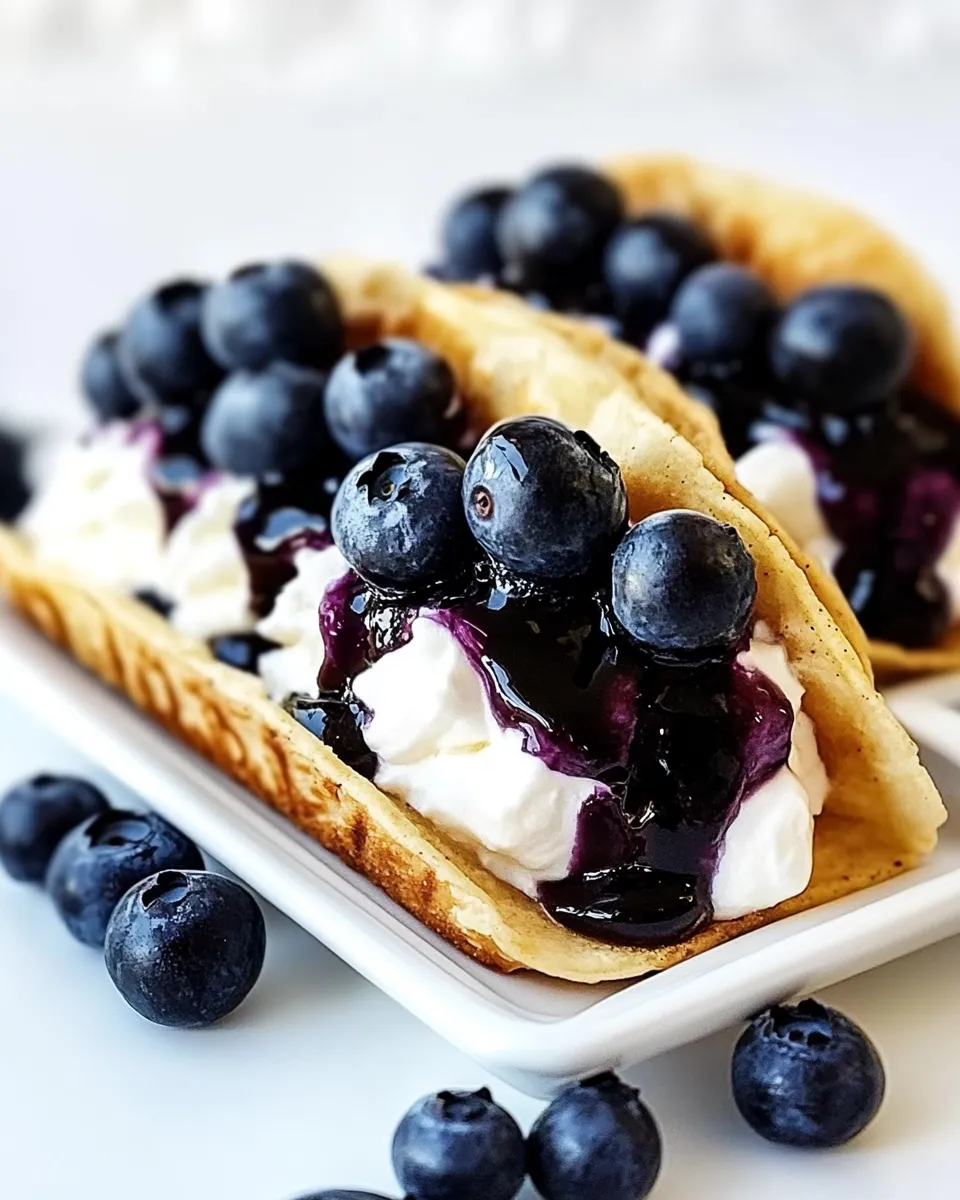 Delicious Blueberry Cheesecake Tacos shot