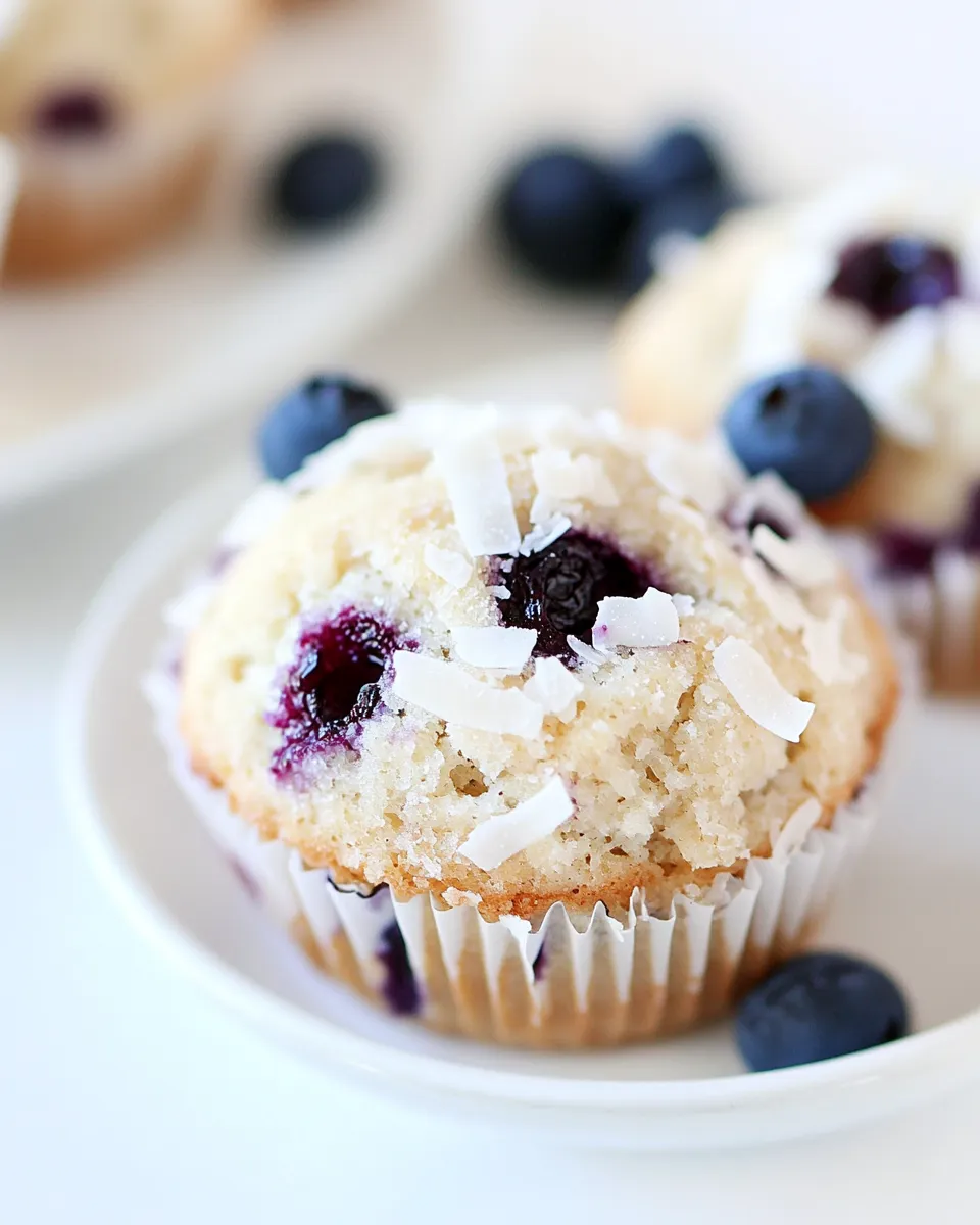 Quick Blueberry Coconut Muffins recipe photo