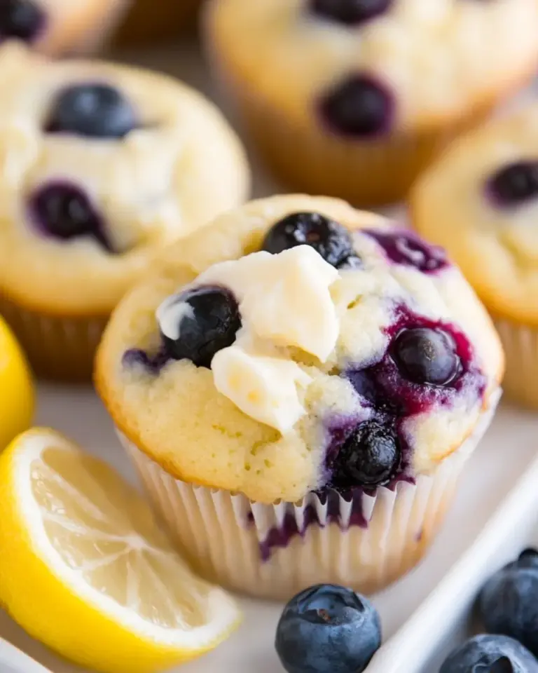 Homemade Blueberry Lemon Cream Cheese Muffins photo