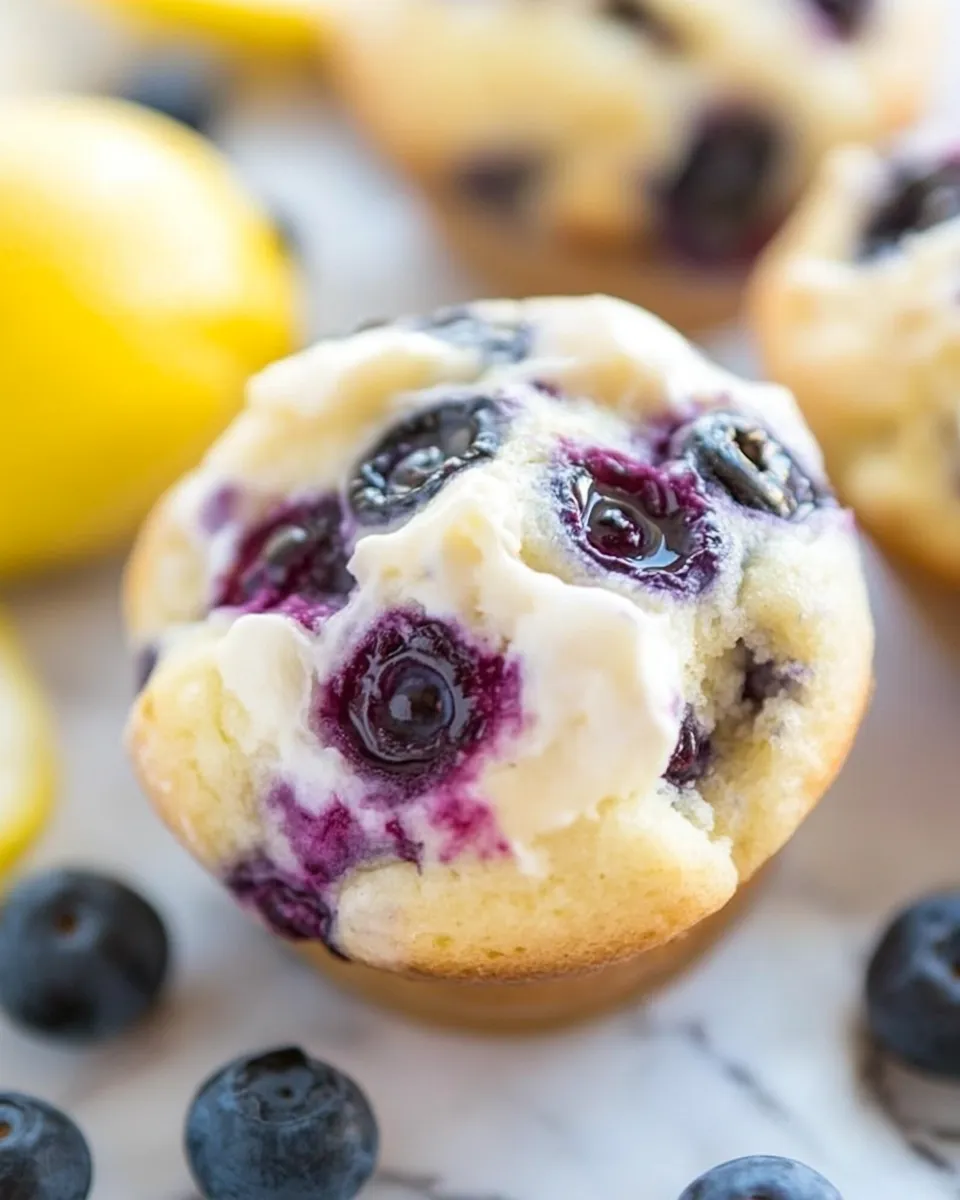 Delicious Blueberry Lemon Cream Cheese Muffins image
