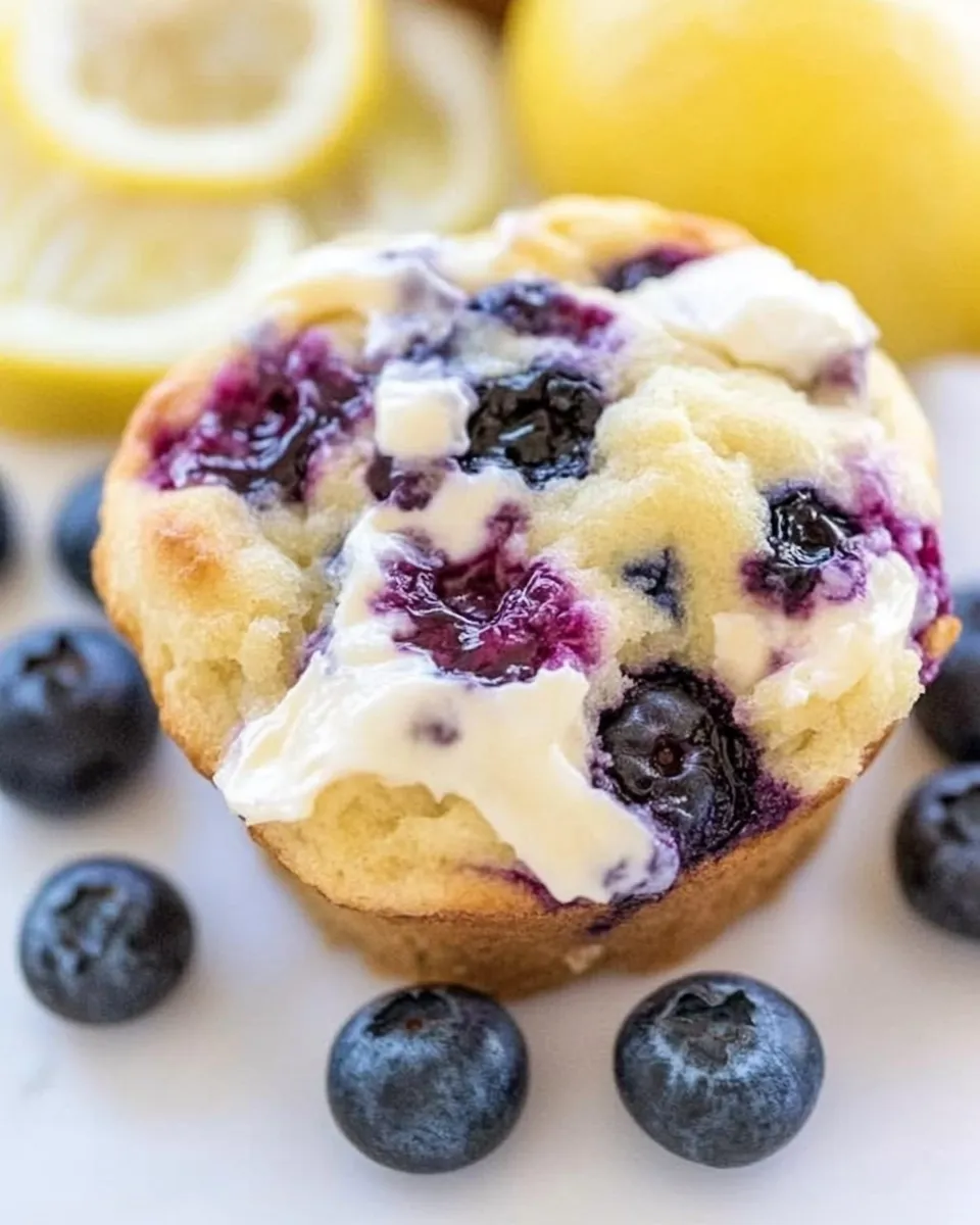 Easy Blueberry Lemon Cream Cheese Muffins recipe photo