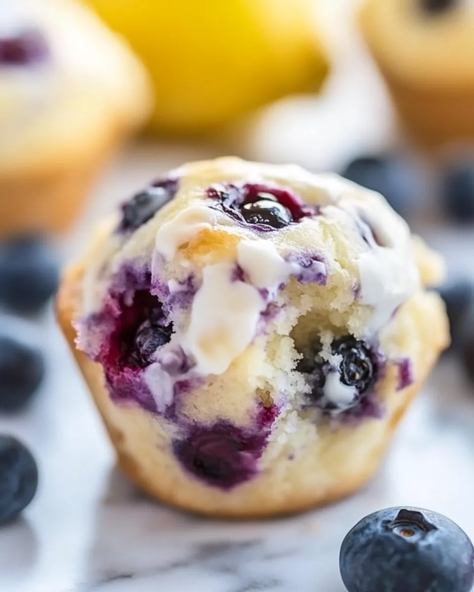 Tasty Blueberry Lemon Cream Cheese Muffins shot