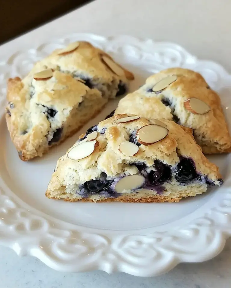 Homemade Blueberry Scones with Almonds photo