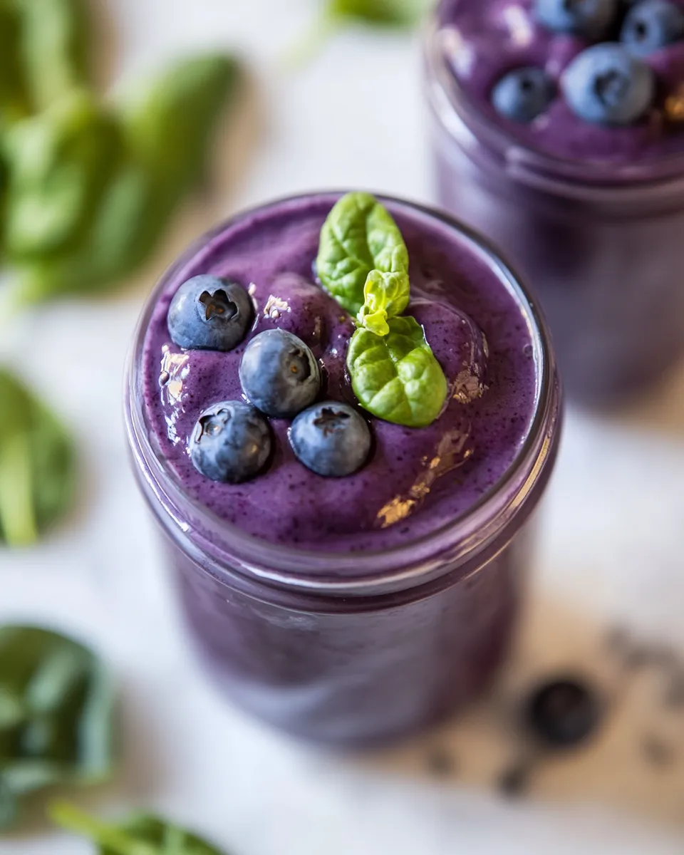 Delicious Blueberry Spinach Smoothie image