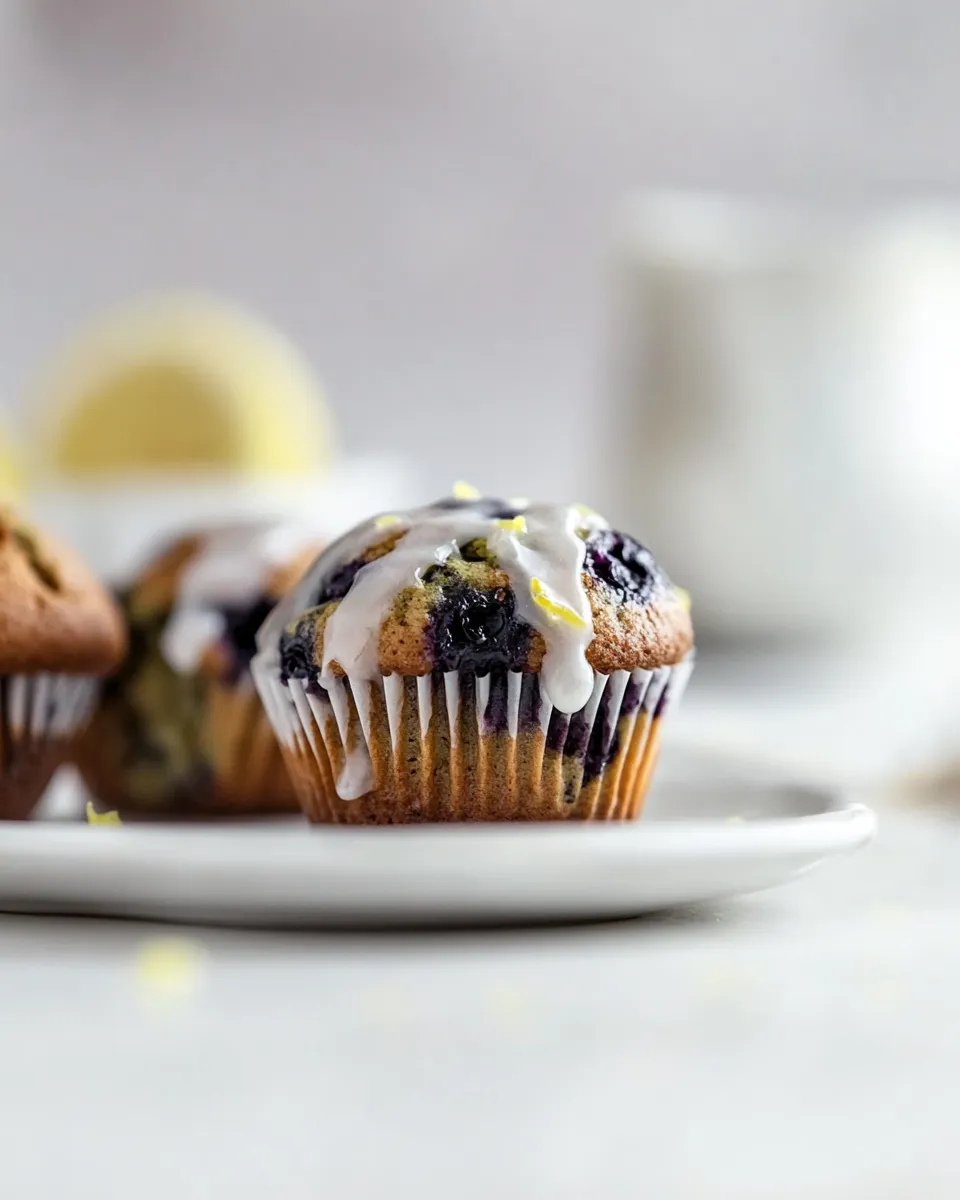 Amazing Blueberry Zucchini Muffins with Lemon Glaze. picture