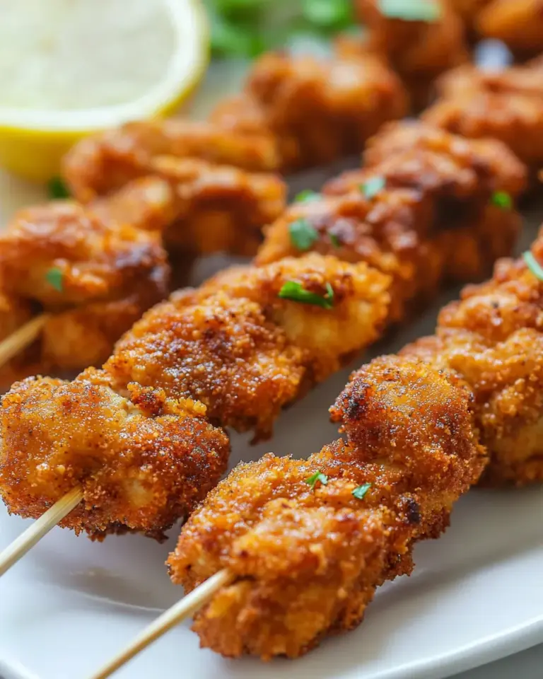 Homemade Breaded Chicken Skewers photo