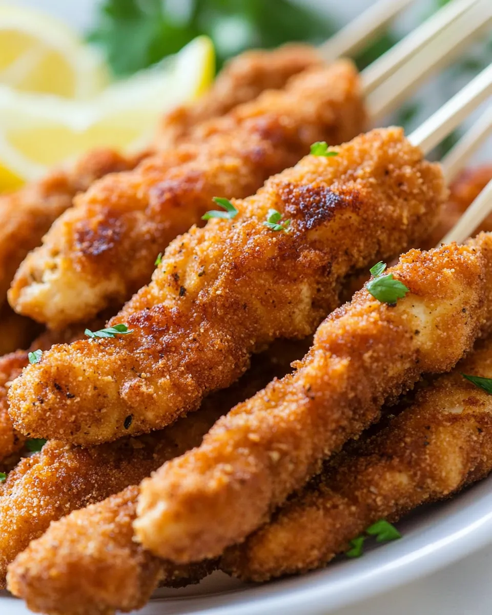 Easy Breaded Chicken Skewers recipe photo