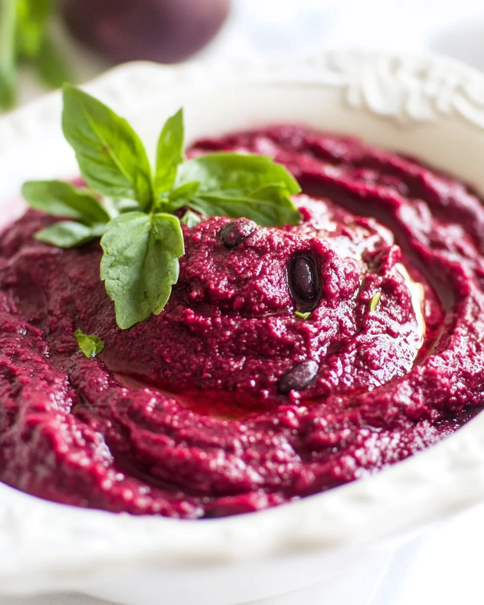 Delicious Brilliant Beet Black Bean Dip image