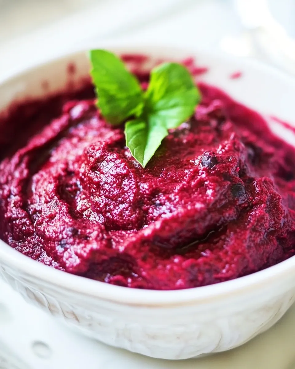 Easy Brilliant Beet Black Bean Dip recipe photo