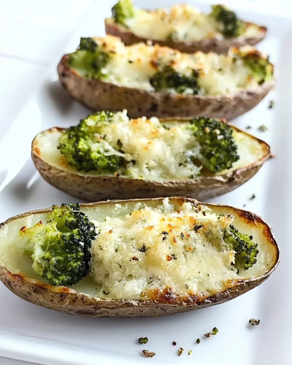 Tasty Broccoli and Cheddar Skinny Potato Skins dish photo