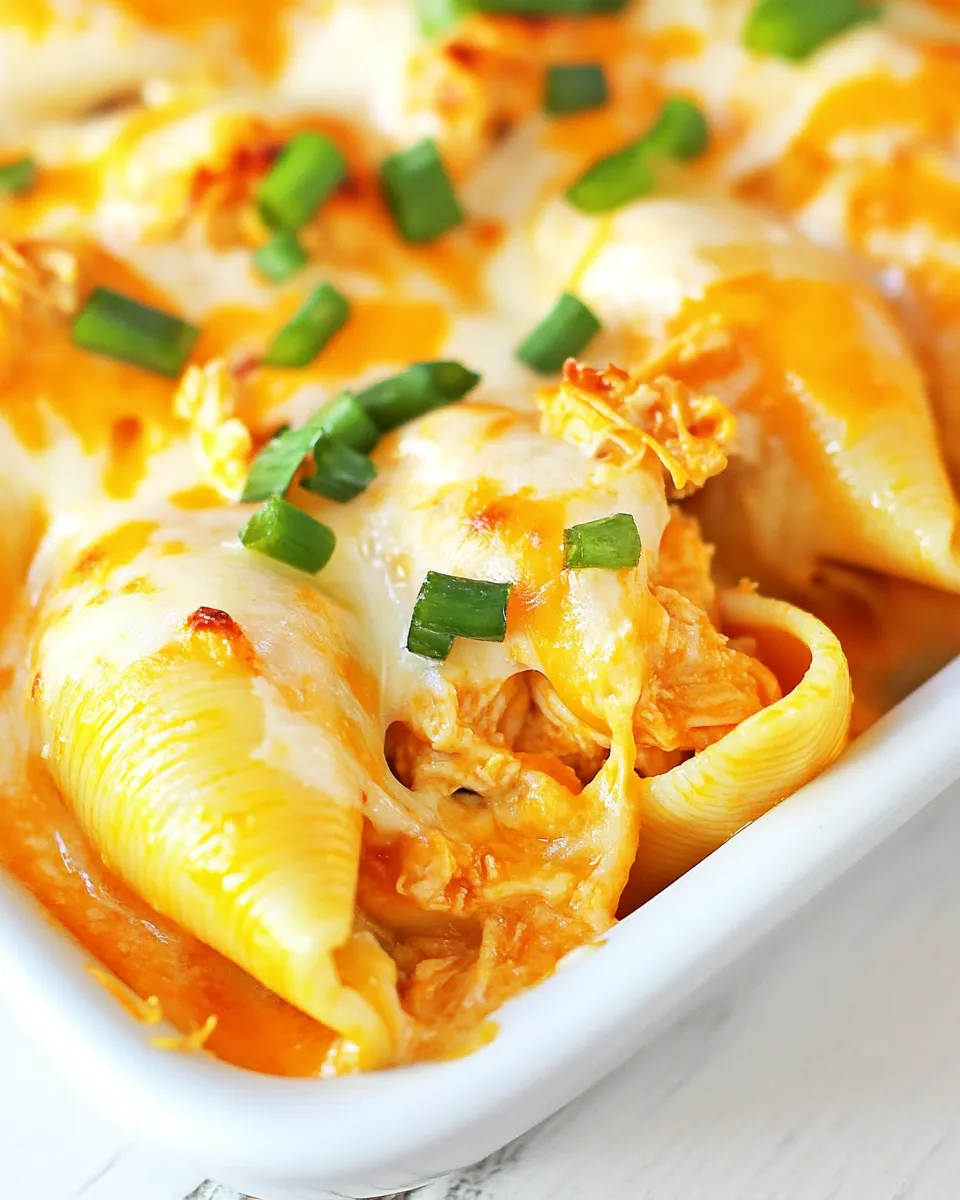 Homemade Buffalo Chicken Stuffed Shells Recipe photo