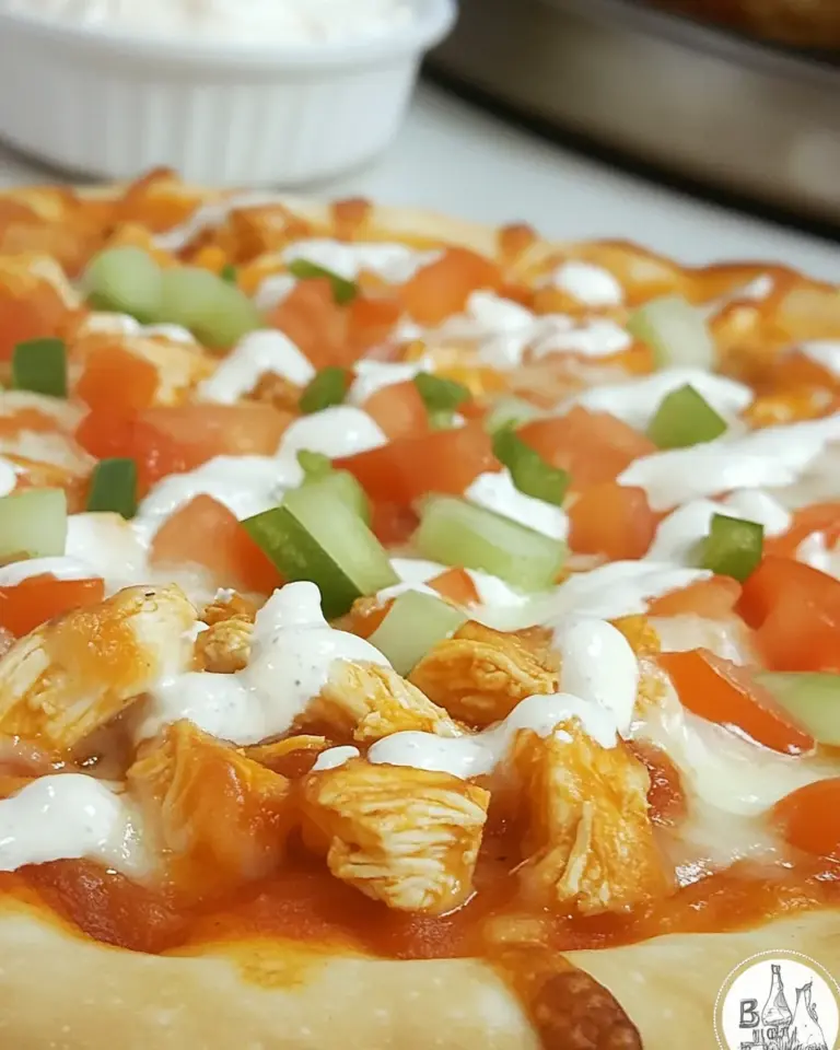 Homemade Buffalo Ranch Chicken Pizza photo