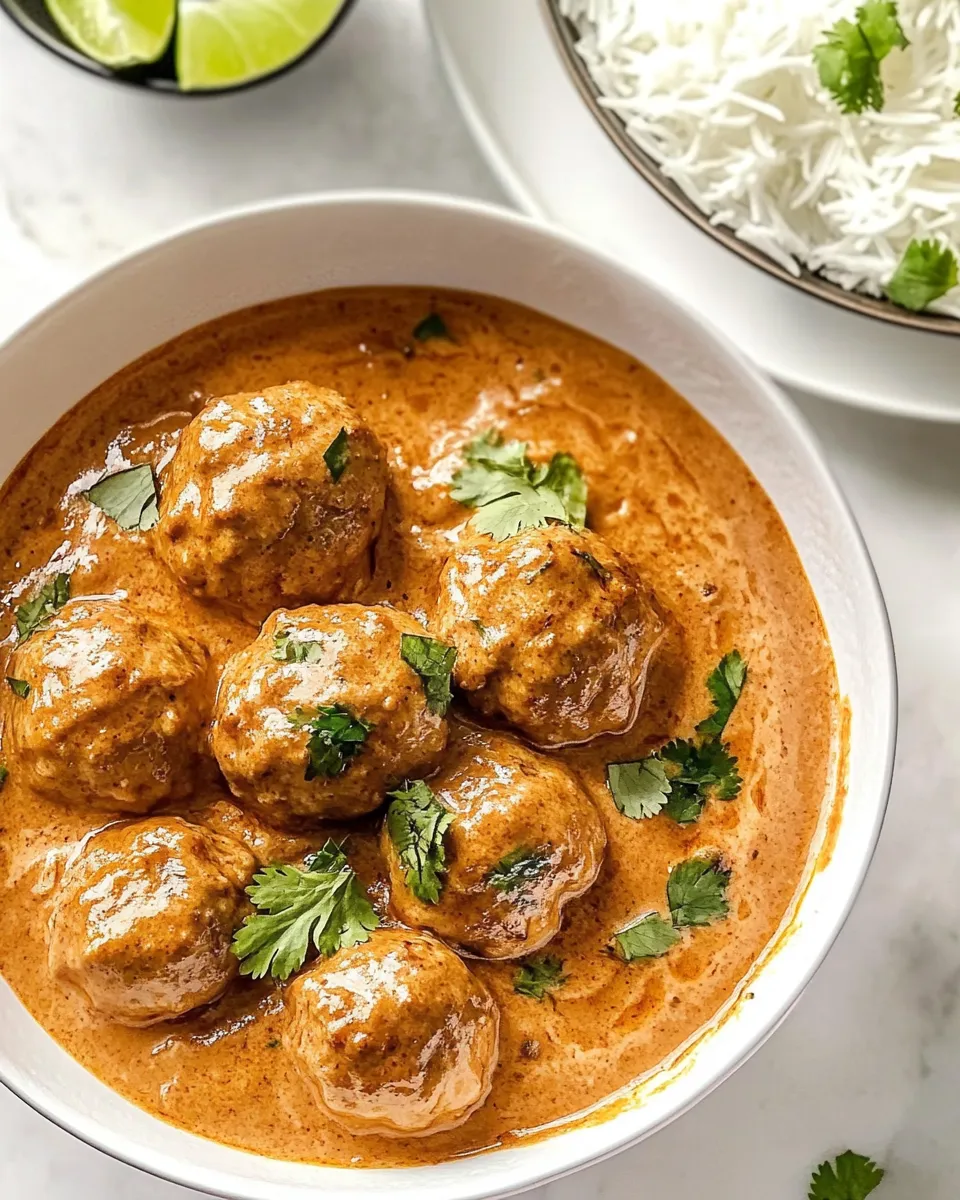 Easy Butter Chicken Meatballs recipe photo