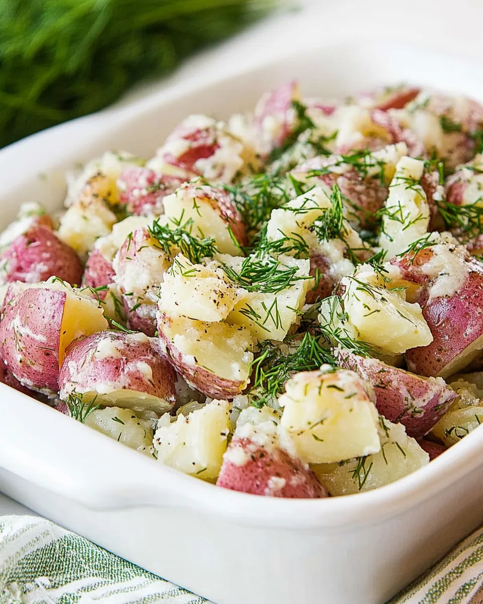 Classic Buttered Red Potatoes with Dill recipe photo