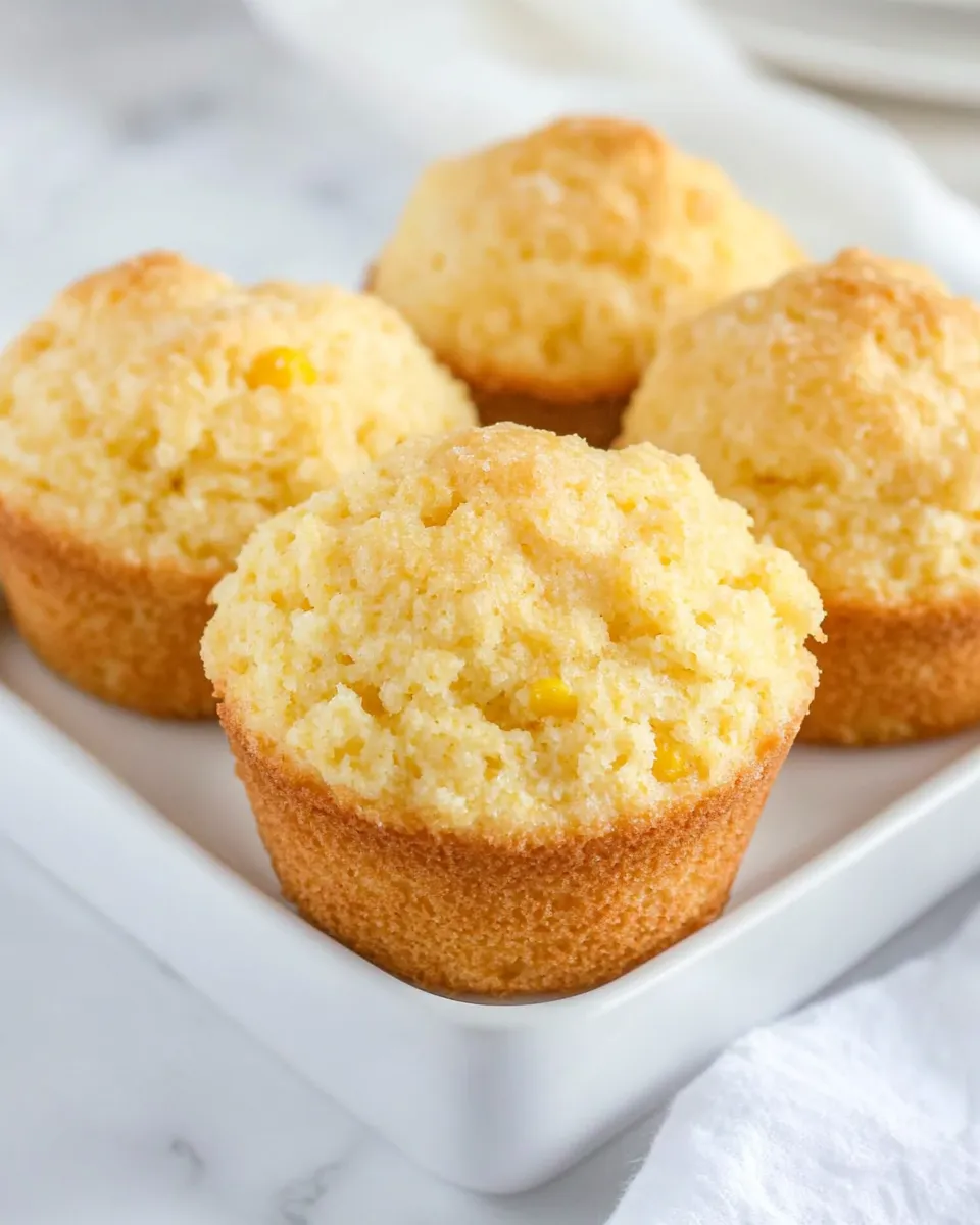 Delicious Buttermilk Corn Muffins food shot