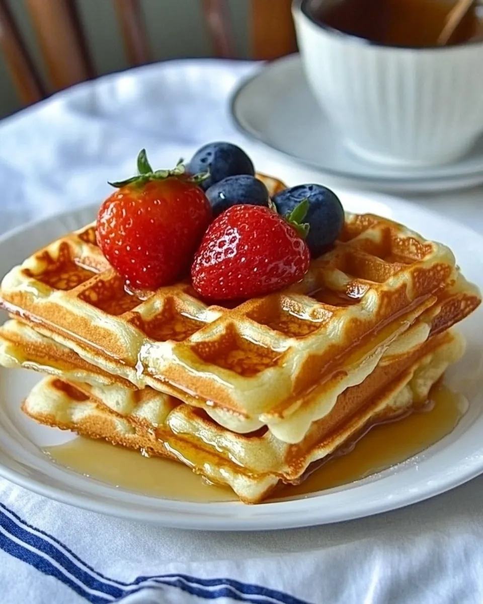 Classic Buttermilk Waffles Recipe for a Crowd shot