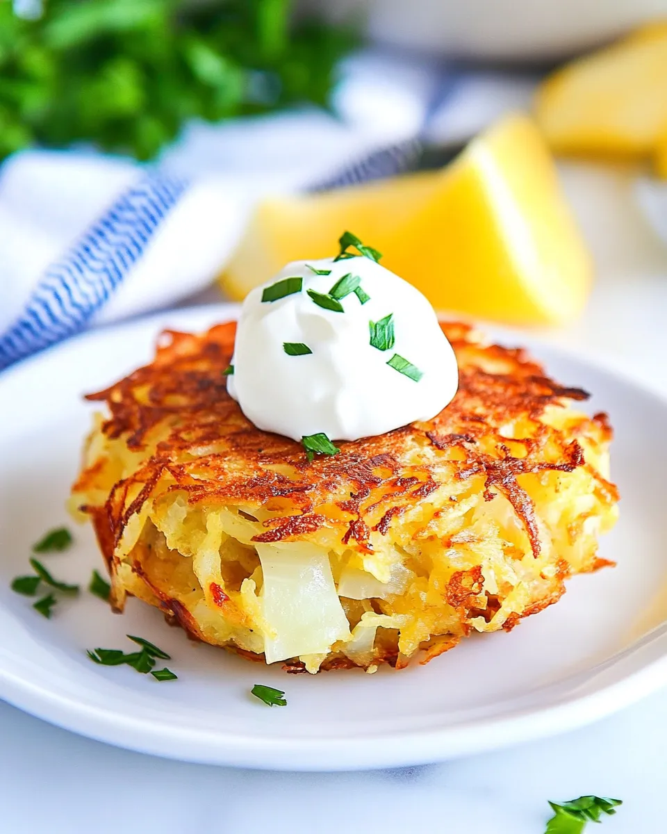 Delicious Cabbage Hash Browns Recipe shot