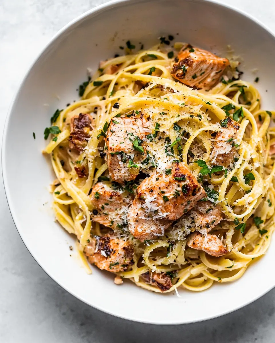 Savory Cajun Salmon Pasta dish photo