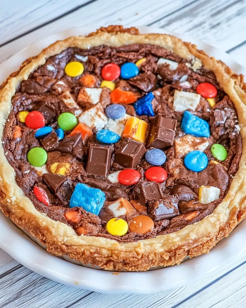 Easy Candy Bar Brownie Pie recipe photo