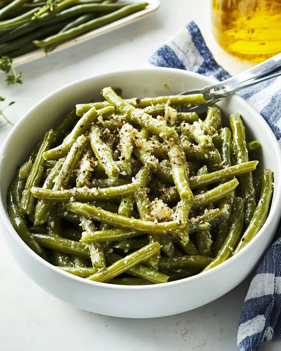 Homemade Canned Green Beans Recipe shot